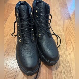 Timberland Patent Leather Snow Combat Boots